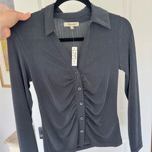 Madewell Charcoal Button-Down Shirt